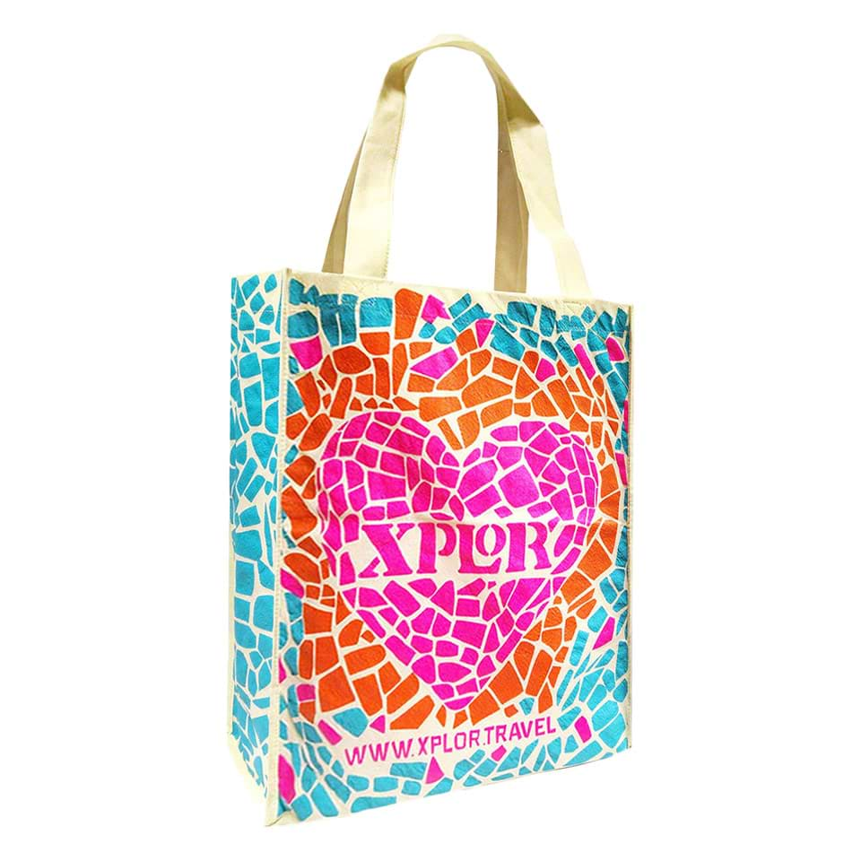 Custom printed non-woven fabric shopping bag