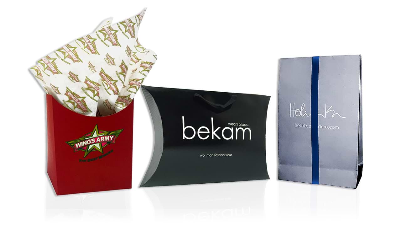 Custom printed and personalized gift packaging product supplies
