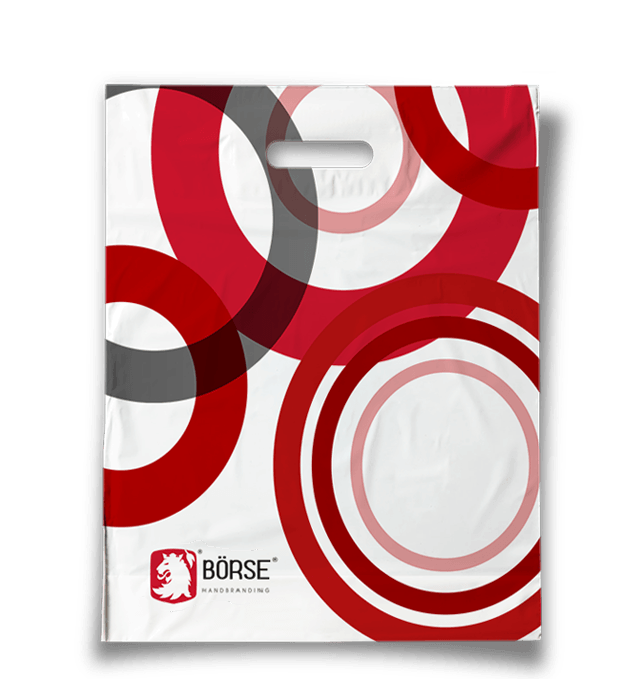 Die cut handles plastic bag anatomy