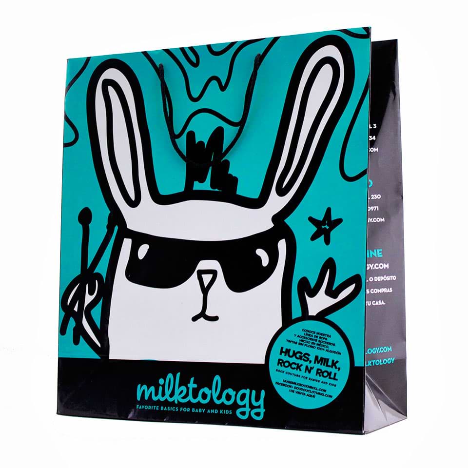 Paper Shopping Bag Used by Milktology