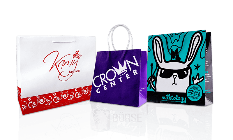 Paper Bags with Glossy or Matte Plastic Lamination