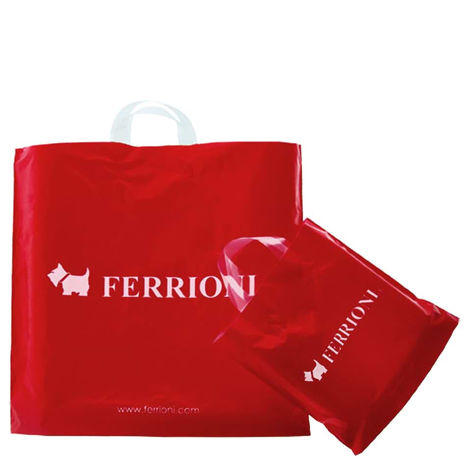Ferrioni clothing stores shopping bags