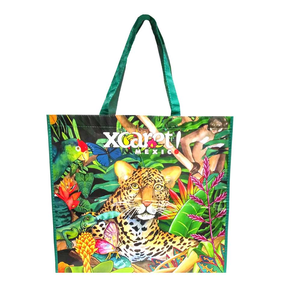 reusable fabric shopping bag printed in full color