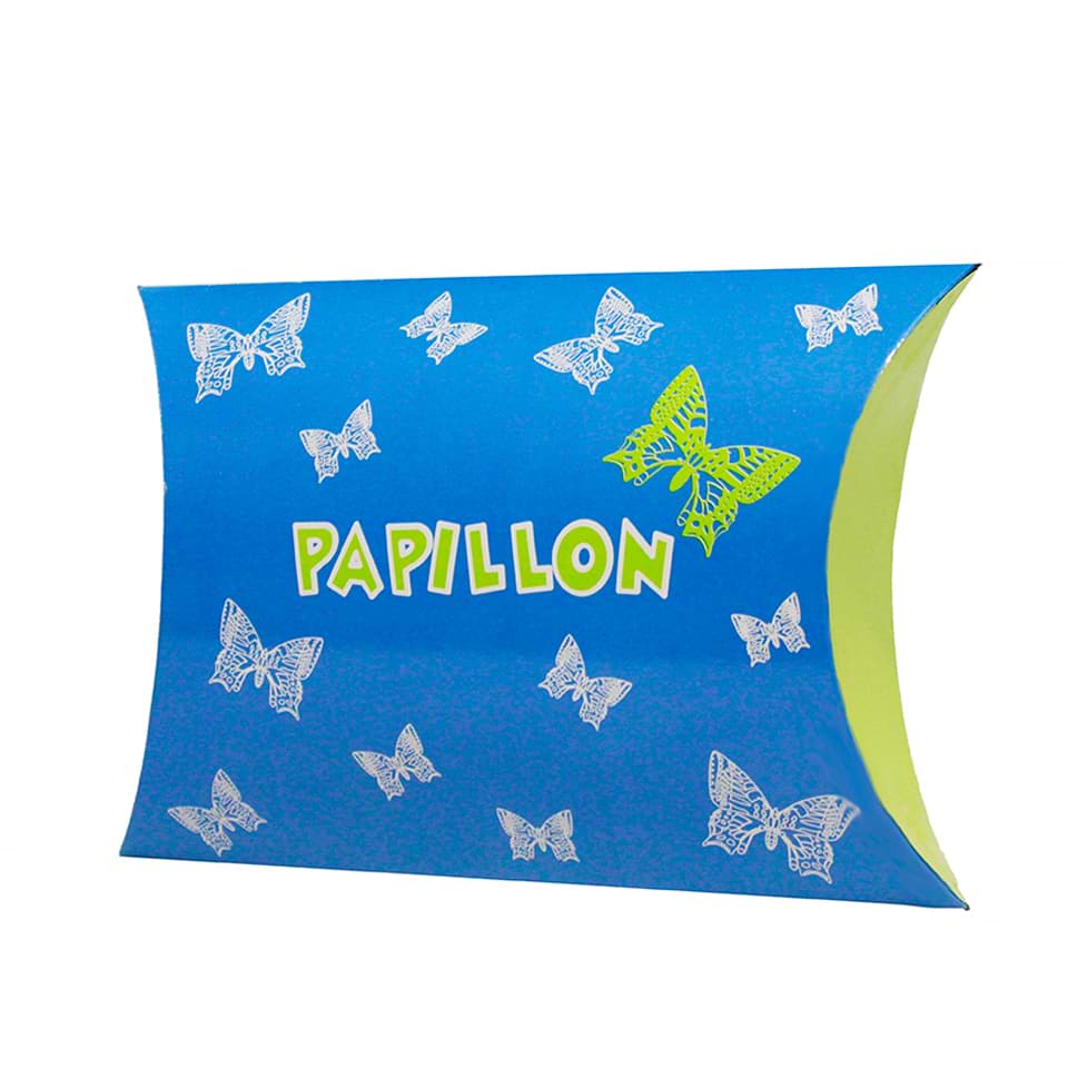 Custom Printed Pillow Shaped Gift Box for Papillon Brand
